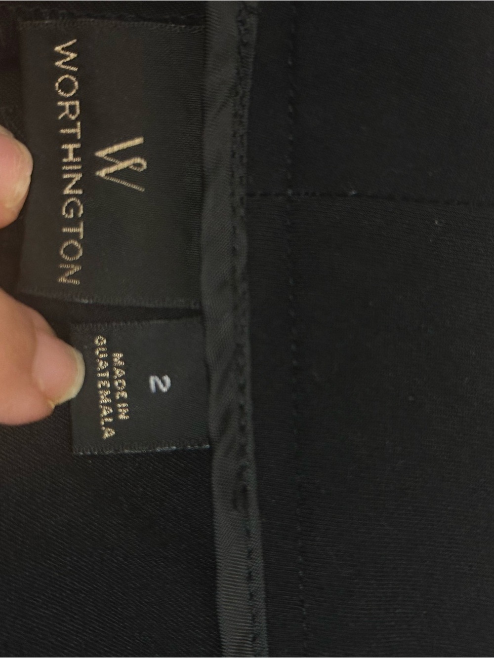 Worthington Black Cropped Straight-Leg Trousers - Picture 4 of 8
